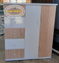 Tủ trẻ em sồi phối trắng
