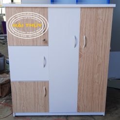 Tủ trẻ em sồi phối trắng